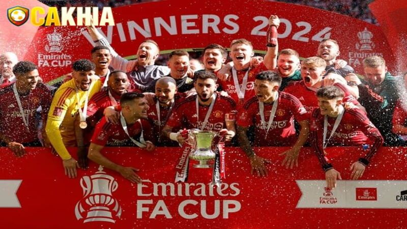 Manchester có 6 lần bước lên bục vinh quang tại FA Cup